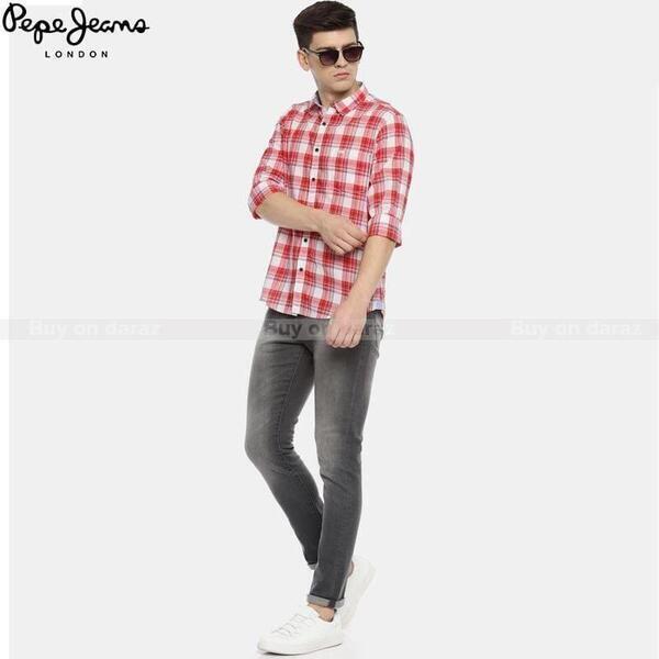 Pepe Red & White Shirt For Men