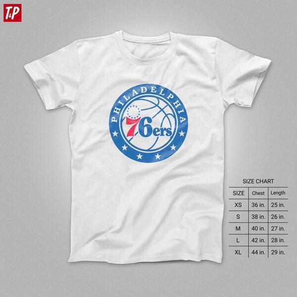 Philadelphia 76ers Combed Cotton Tshirt for Men