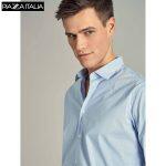 PIAZZAITALIA Patterned Fabric Shirt For Men - 26610