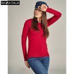 PIAZZAITALIA Red Round Neck Sweater For Women – 25227