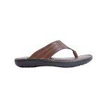Pierre Cardin Brown Thong Leather Sandals For Men - PC1006