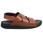 Pierre Cardin Tan Ankle Strap Leather Sandals For Men - PC7006
