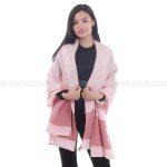 Pink Acrylic Border Scarf For Women