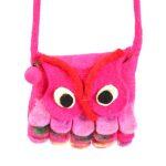 Pink Owl Design Sling Bag For Women