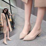 Plain Heel Closed Toe Ballet Flats For Women