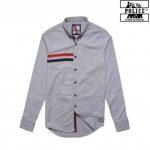 Police Zebra Zs038 Full Sleeves Cotton Shirt For Men- Grey