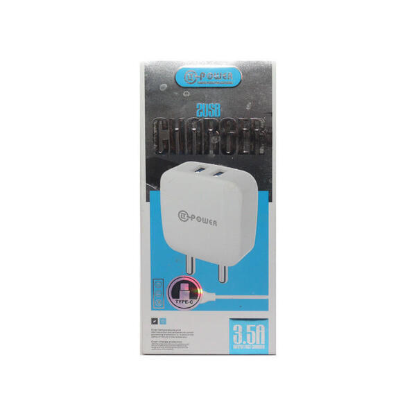 Power 2 USB Type C Charger