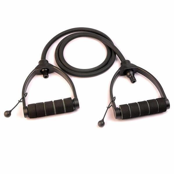 Premium Single Toning Tube Resistance Band Exercise Cord with D Shaped Comfortable Handles