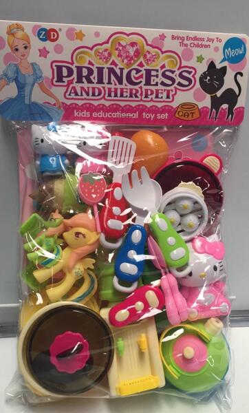 Princess Kitchen and Pets Toy Set for Children