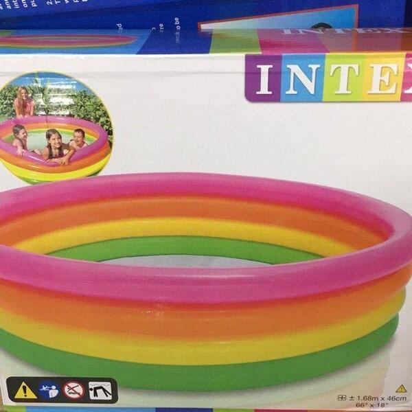 Rainbow - Inflatable Swimming Four Pool 1.68M x46cm (66 x 18)
