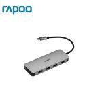Rapoo XD200C USB-C Multi Function Adapter (10 In 1) Grey – 19767