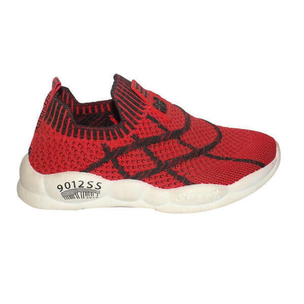 Red Printed Design Solid Sport Shoes For Kids