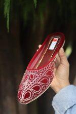 Red Wedding & Party Special Kolapuri Jutti For Women (REY)