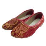 Red/Yellow Ballet Closed Shoes For Women