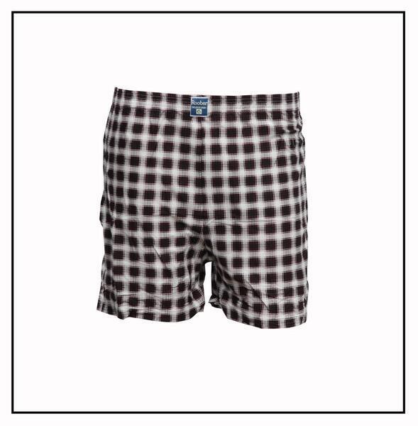 Roober Quality Brown Check Boxer For Men