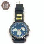 Rounddial Rubber Strap Fashionable Watch For Men