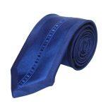 Royal Blue Box Patterned Neck Tie For Men