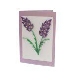 Sachhyam Craft White/Purple Flower Design Greeting Cards
