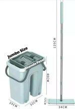Scratch Dry Flat Squeeze Bucket Mop Jumbo Size
