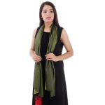 Seaweed Green Silk Scarf For Women