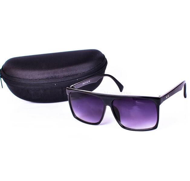 Shaded Black Lens Square Shape With Glossy Black Frame Sunglasses Shades For Men