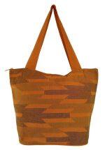 Shopping Bag Yellow Zickzack Pattern