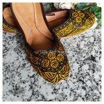 Silk Art Women's Pakistani Hand Work Genuine Leather Jutti Punjabi/ Rajasthani Design