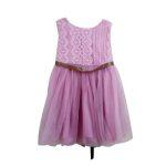 Simple Pink Net Dress For Girl