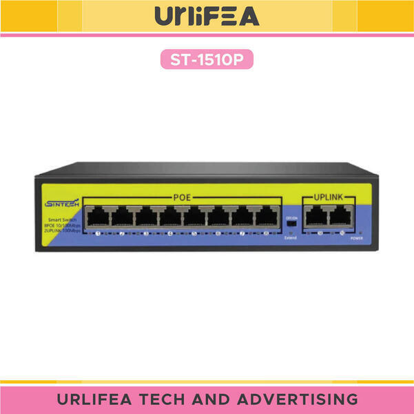 Sintech 10 Ports Smart POE Switch (8+2) (ST-1510P)