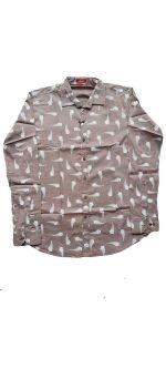 Slim Fit Printed Cotton Shirts For Men