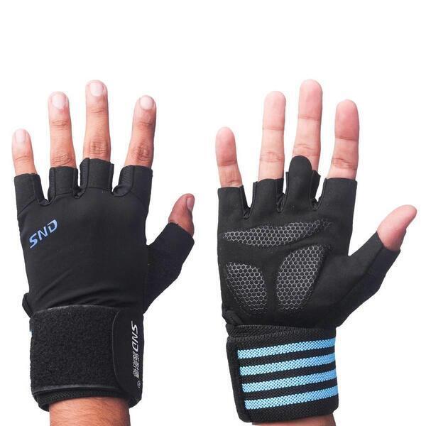 Snd Weightlifting Gloves With Long Strap For Wrist Support