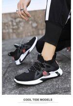 Sneakers Spring Autumn Men Vulcanize Shoes Mesh Lace-Up Zapatos Tennis Letter Breathable Casual