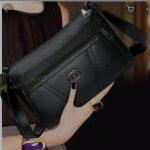 Soft Leather Multi Chain Side Bag For Women