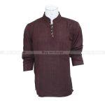 Solid Front Pocket Design Kurta Shirt For Men