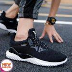 Solid Lace-Up Dream Sports Sneakers For Men