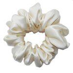 Spunky Addons Handmade off White Silk Hair Scrunchies