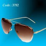 Square Shape Light Brown Glass Trendy Designer Steel Frame Luxurious Fashiinable Latest Model Sunglass For Women – Comes With Box Pack