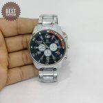 Stainless Stainless Ik Collection Rounddial Watch For Men- Black Dial