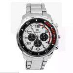 Stainless Steel Big White Dial Watch For Men