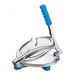 Stainless Steel Puri Maker Press Machine with Handle, Puri Press Machine Kitchen (Silver + Blue)(6.5 inch)(Not a Roti Maker)