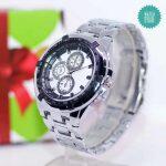 Stainless Steel Round Dial Watch For Men