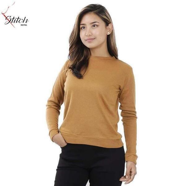 Stitch Nepal Solid Sweater For Women #061