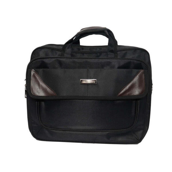 Sunny Black Textile File Bag For Men