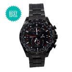 Supa Metal Black Chain RoundDial Fashionable Big Size Watch For Men