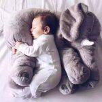 Super Cute Stuffed Elephant Pillow For Babies (Multicolor)