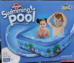 Swimming Pool For Kids Pool Party / Inflatable 2 Ring Swim Bath Tub For Children Baby (120*85*32)Cm