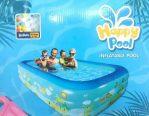 Swimming Water Pool Rectangle Blue For Kids Pool Party / Inflatable Swim Bath Tub For Children Baby 150Cm With Electric Pump