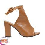 Tan Block Heel Party Shoes For Women