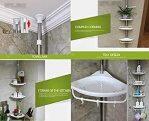 Telescopic 4 Tier Adjustable Shower Corner Bathroom Shelf Organizer