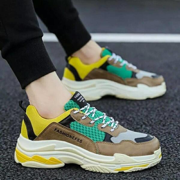 Textured Laceup Designed Running Shoes For Men (Vc-0134)